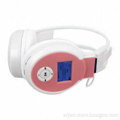 Wireless MP3 Headphones, Stereo Super Bass, FM Radio Function, Rechargeable Battery